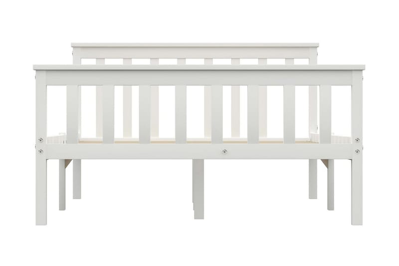 Sängram vit massiv furu 120x200 cm - Vit - Möbler - Säng - Sängram & sängstomme