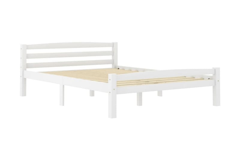 Sängram vit massiv furu 120x200 cm - Vit - Möbler - Säng - Sängram & sängstomme