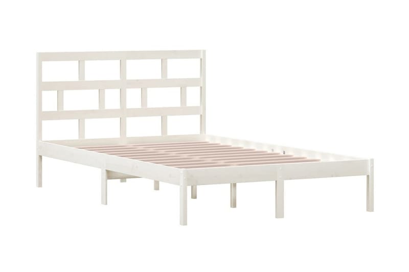 Sängram vit massiv furu 120x200 cm - Vit - Möbler - Säng - Sängram & sängstomme