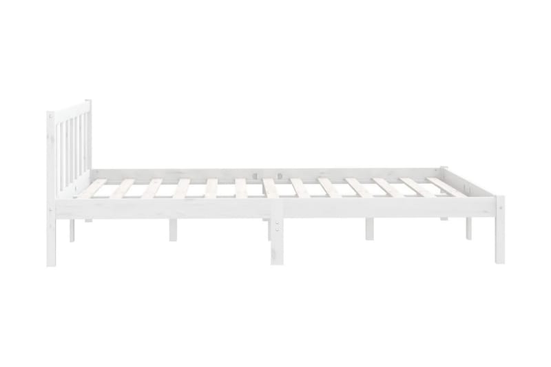 Sängram vit massiv furu 140x190 cm - Vit - Möbler - Säng - Sängram & sängstomme