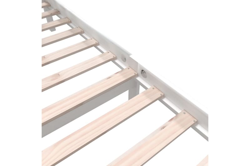 Sängram vit massiv furu 140x190 cm - Vit - Möbler - Säng - Sängram & sängstomme
