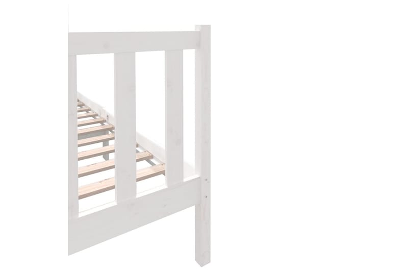 Sängram vit massiv furu 140x190 cm - Vit - Möbler - Säng - Sängram & sängstomme