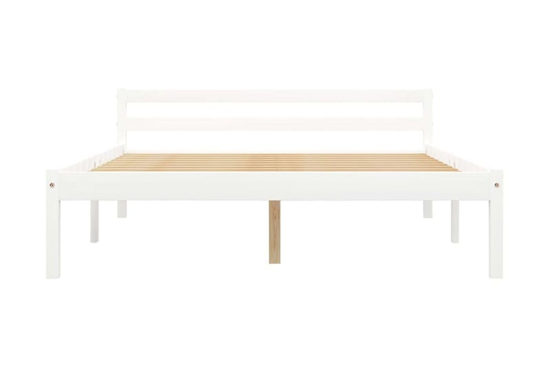 Sängram vit massiv furu 140x200 cm - Vit - Möbler - Säng - Sängram & sängstomme