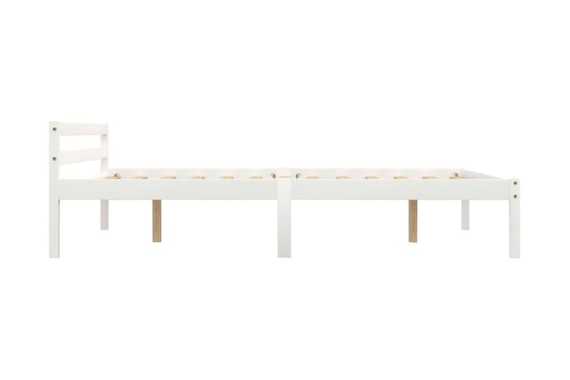 Sängram vit massiv furu 140x200 cm - Vit - Möbler - Säng - Sängram & sängstomme