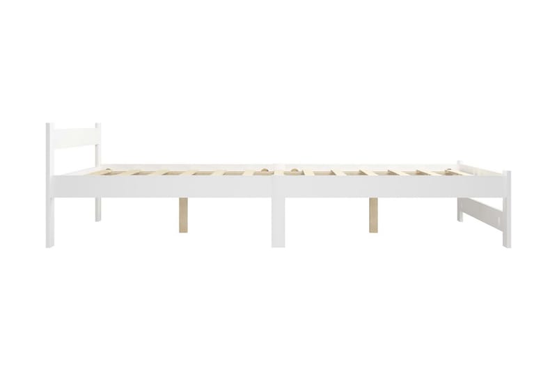 Sängram vit massiv furu 140x200 cm - Vit - Möbler - Säng - Sängram & sängstomme