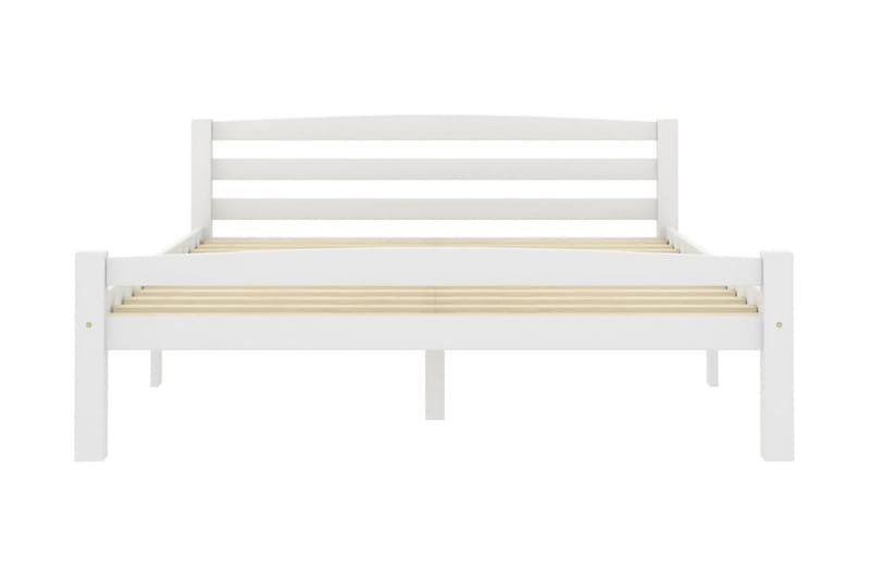 Sängram vit massiv furu 140x200 cm - Vit - Möbler - Säng - Sängram & sängstomme