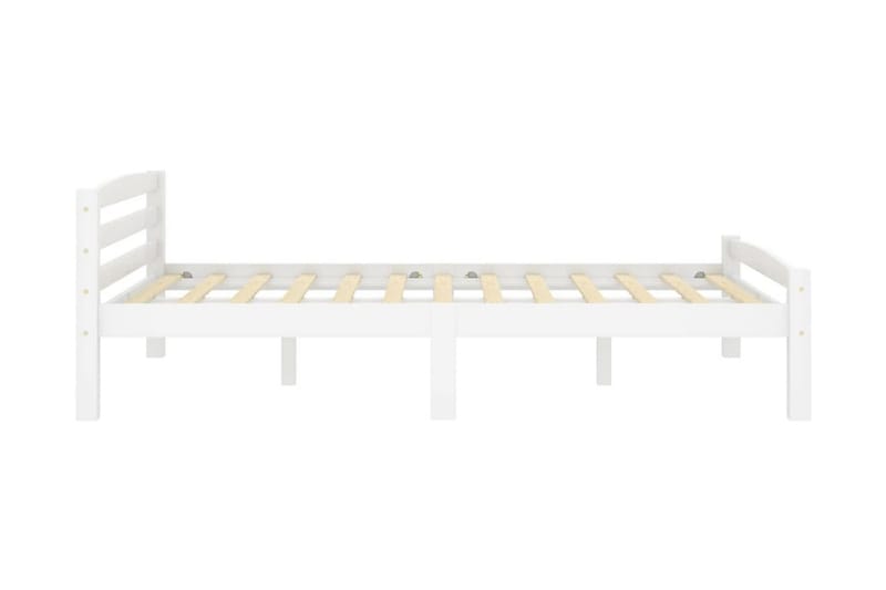 Sängram vit massiv furu 140x200 cm - Vit - Möbler - Säng - Sängram & sängstomme