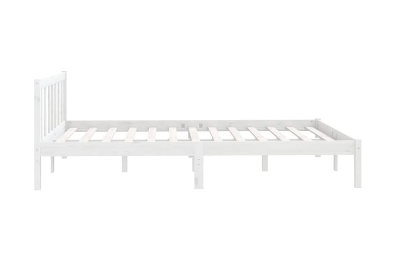 Sängram vit massiv furu 140x200 cm - Vit - Möbler - Säng - Sängram & sängstomme