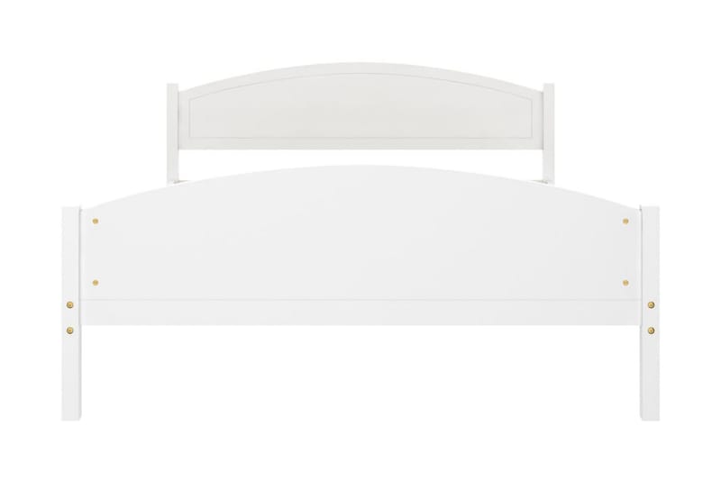 Sängram vit massiv furu 140x200 cm - Vit - Möbler - Säng - Sängram & sängstomme