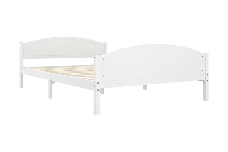 Sängram vit massiv furu 140x200 cm - Vit - Möbler - Säng - Sängram & sängstomme