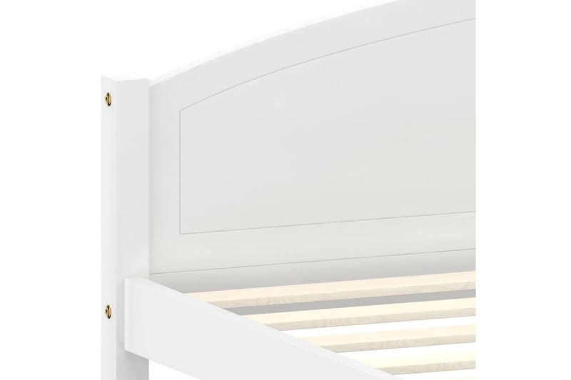 Sängram vit massiv furu 140x200 cm - Vit - Möbler - Säng - Sängram & sängstomme