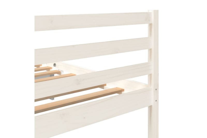 Sängram vit massiv furu 140x200 cm - Vit - Möbler - Säng - Sängram & sängstomme