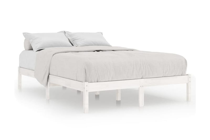 Sängram vit massiv furu 150x200 cm - Vit - Möbler - Säng - Sängram & sängstomme