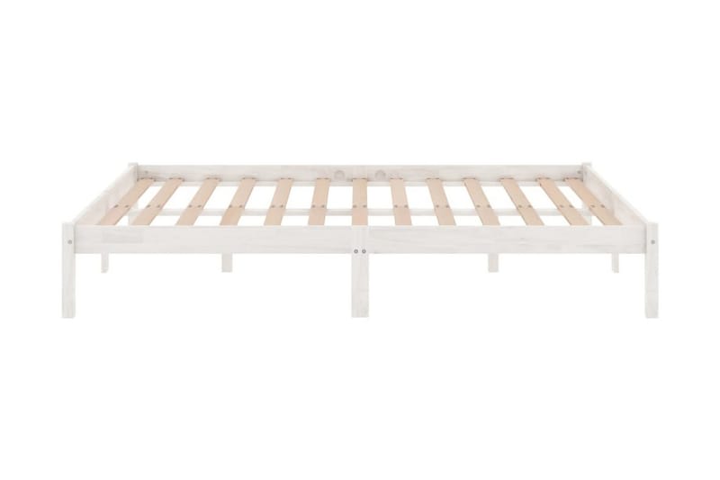 Sängram vit massiv furu 150x200 cm - Vit - Möbler - Säng - Sängram & sängstomme