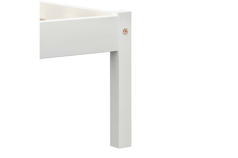 Sängram vit massiv furu 160x200 cm - Vit - Möbler - Säng - Sängram & sängstomme