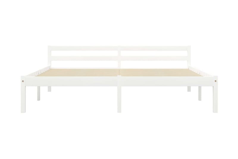 Sängram vit massiv furu 160x200 cm - Vit - Möbler - Säng - Sängram & sängstomme