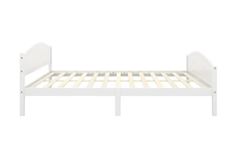 Sängram vit massiv furu 160x200 cm - Vit - Möbler - Säng - Sängram & sängstomme