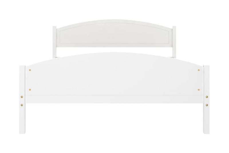 Sängram vit massiv furu 160x200 cm - Vit - Möbler - Säng - Sängram & sängstomme