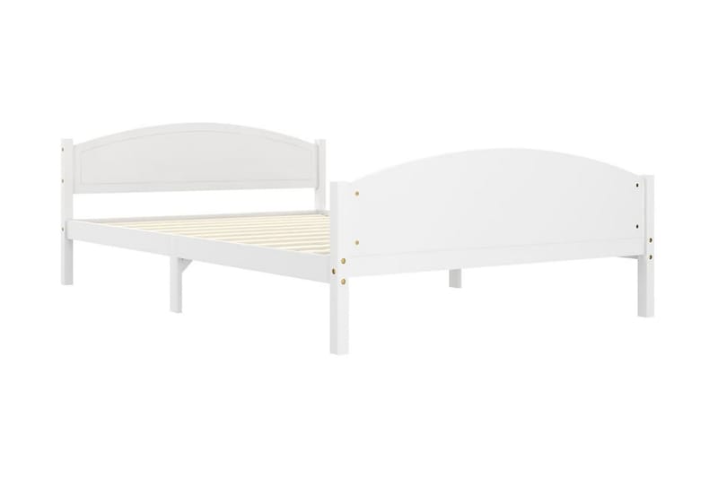 Sängram vit massiv furu 160x200 cm - Vit - Möbler - Säng - Sängram & sängstomme