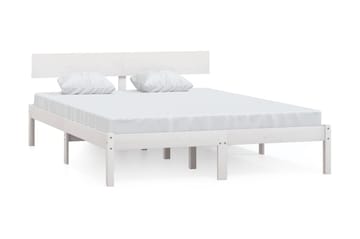 Sängram vit massiv furu 160x200 cm