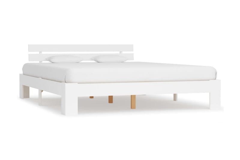 Sängram vit massiv furu 180x200 cm - Vit - Möbler - Säng - Sängram & sängstomme