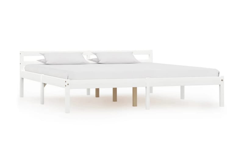 Sängram vit massiv furu 180x200 cm - Vit - Möbler - Säng - Sängram & sängstomme