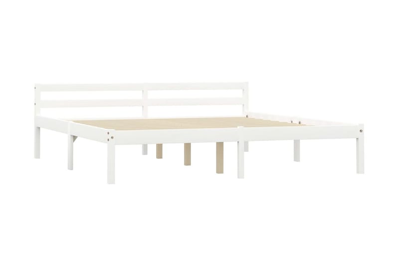 Sängram vit massiv furu 180x200 cm - Vit - Möbler - Säng - Sängram & sängstomme