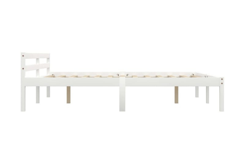 Sängram vit massiv furu 180x200 cm - Vit - Möbler - Säng - Sängram & sängstomme