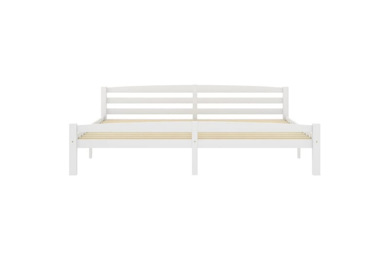 Sängram vit massiv furu 200x200 cm - Vit - Möbler - Säng - Sängram & sängstomme