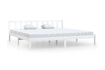 Sängram vit massiv furu 200x200 cm
