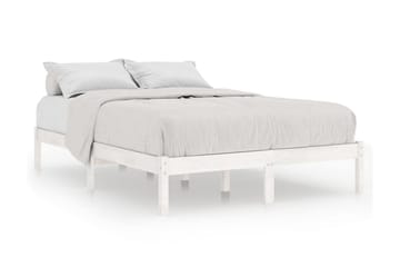 Sängram vit massiv furu 200x200 cm