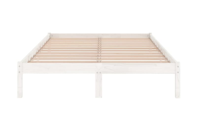 Sängram vit massiv furu 200x200 cm - Vit - Möbler - Säng - Sängram & sängstomme