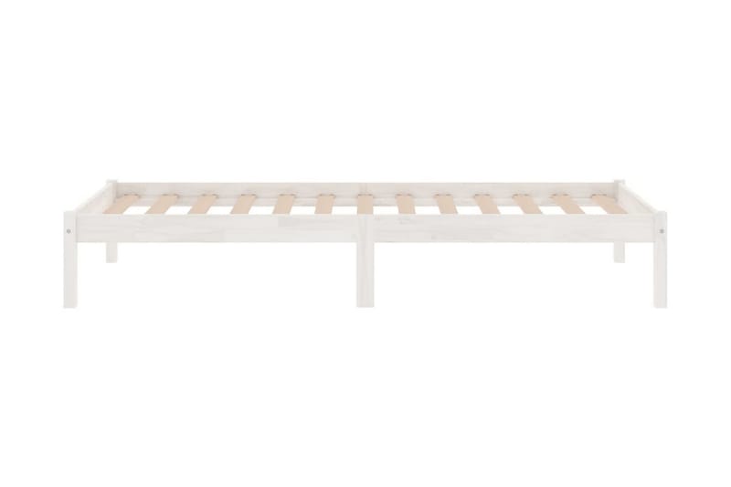 Sängram vit massiv furu 90x190 cm - Vit - Möbler - Säng - Sängram & sängstomme