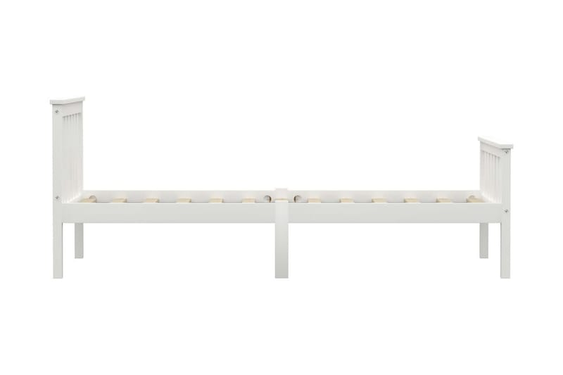 Sängram vit massiv furu 90x200 cm - Vit - Möbler - Säng - Sängram & sängstomme