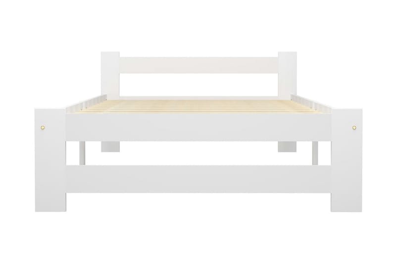 Sängram vit massiv furu 90x200 cm - Vit - Möbler - Säng - Sängram & sängstomme