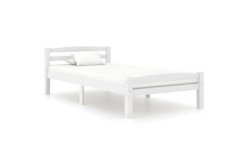 Sängram vit massiv furu 90x200 cm - Vit - Möbler - Säng - Sängram & sängstomme