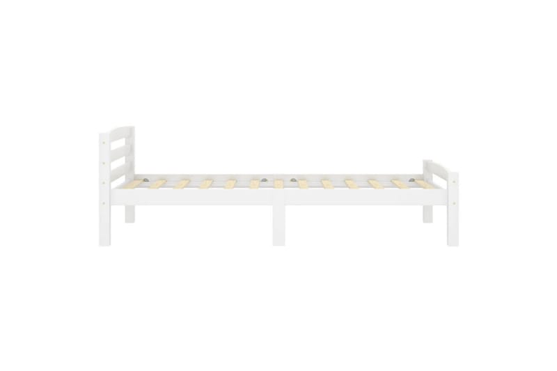 Sängram vit massiv furu 90x200 cm - Vit - Möbler - Säng - Sängram & sängstomme