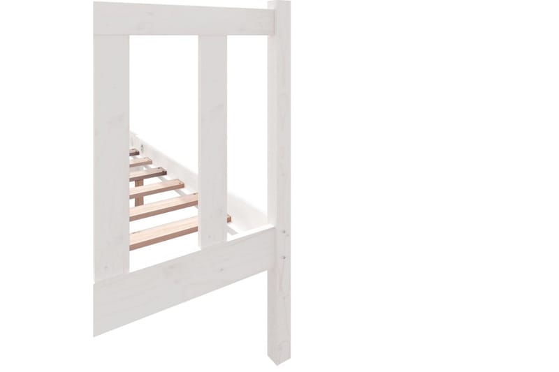 Sängram vit massivt furu 120x190 cm - Vit - Möbler - Säng - Sängram & sängstomme