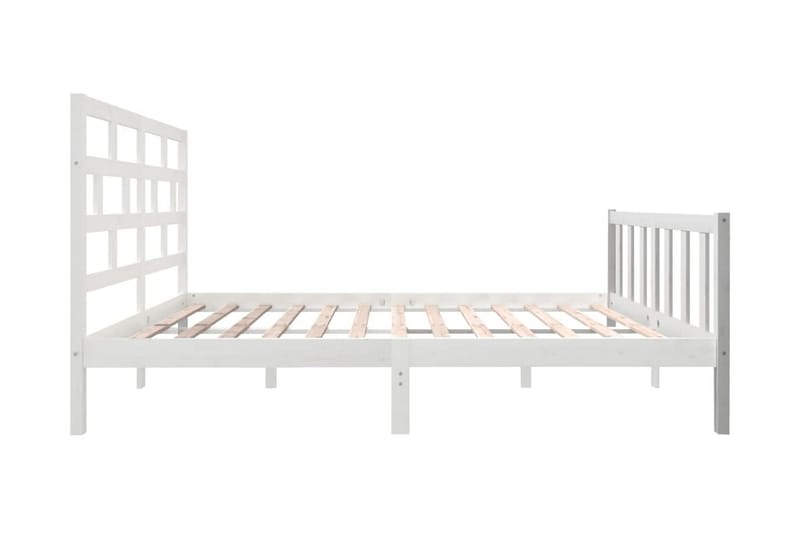Sängram vit massivt furu 150x200 cm 5FT - Vit - Möbler - Säng - Sängram & sängstomme