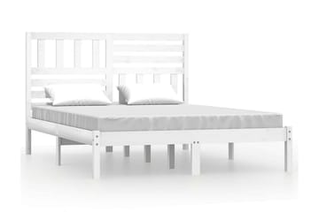 Sängram vit massivt furu 160x200 cm