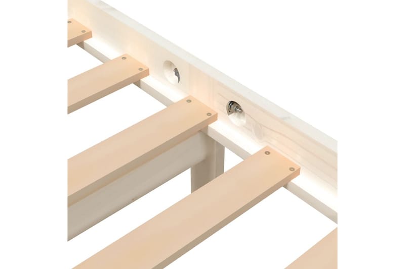 Sängram vit massivt furu 160x200 cm - Vit - Möbler - Säng - Sängram & sängstomme