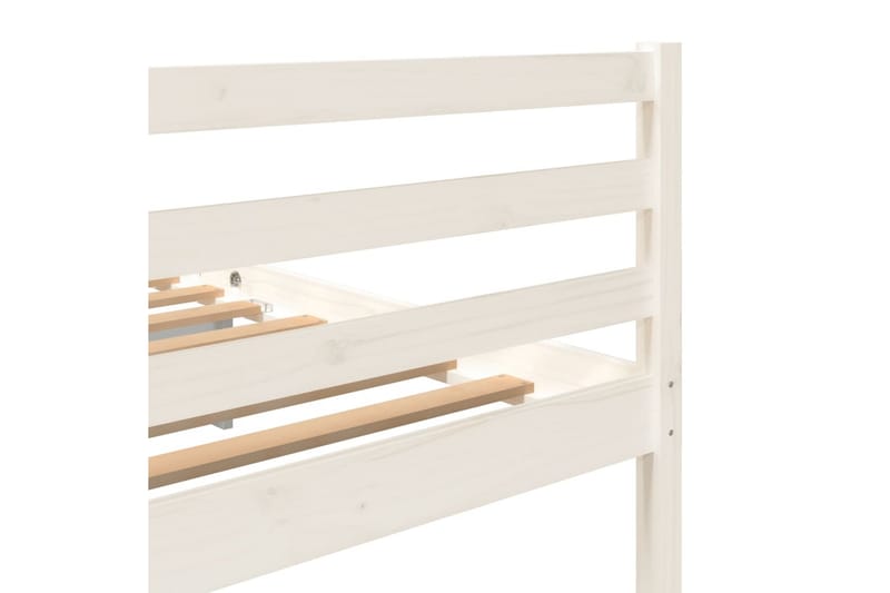 Sängram vit massivt furu 160x200 cm - Vit - Möbler - Säng - Sängram & sängstomme
