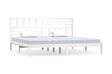 Sängram vit massivt furu 180x200 cm