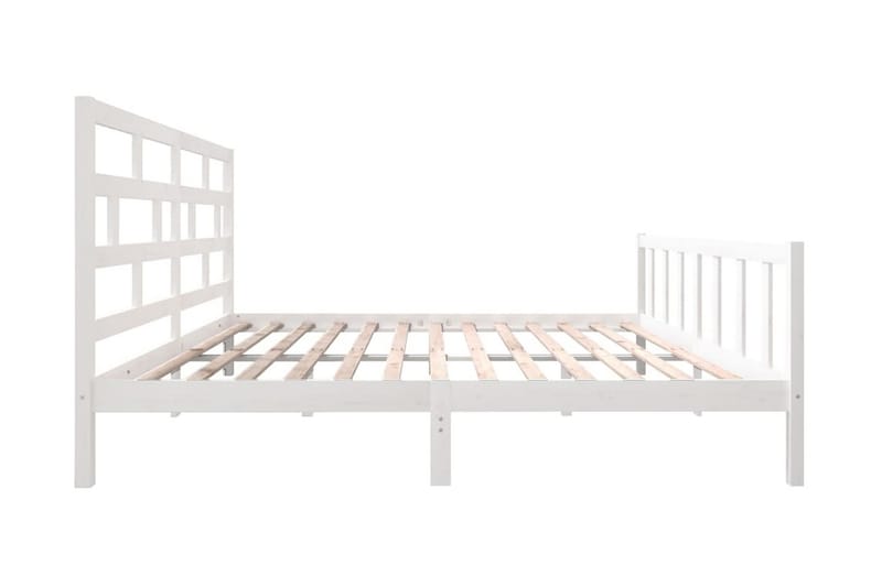 Sängram vit massivt furu 180x200 cm - Vit - Möbler - Säng - Sängram & sängstomme