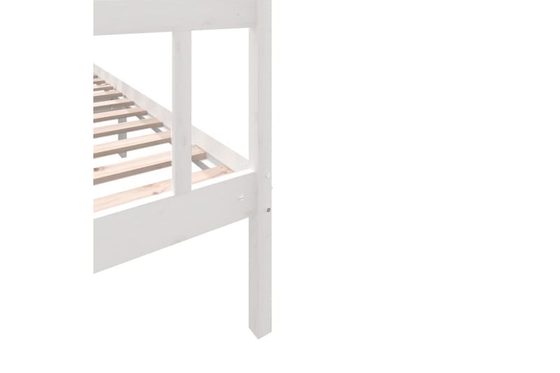 Sängram vit massivt furu 180x200 cm - Vit - Möbler - Säng - Sängram & sängstomme