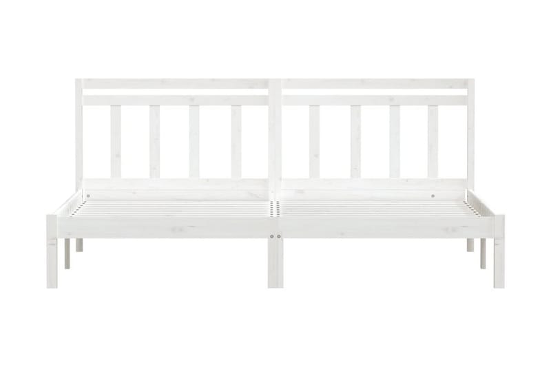 Sängram vit massivt furu 200x200 cm - Vit - Möbler - Säng - Sängram & sängstomme