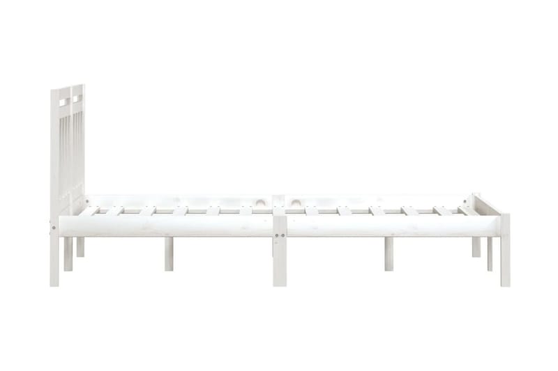 Sängram vit massivt furu 200x200 cm - Vit - Möbler - Säng - Sängram & sängstomme