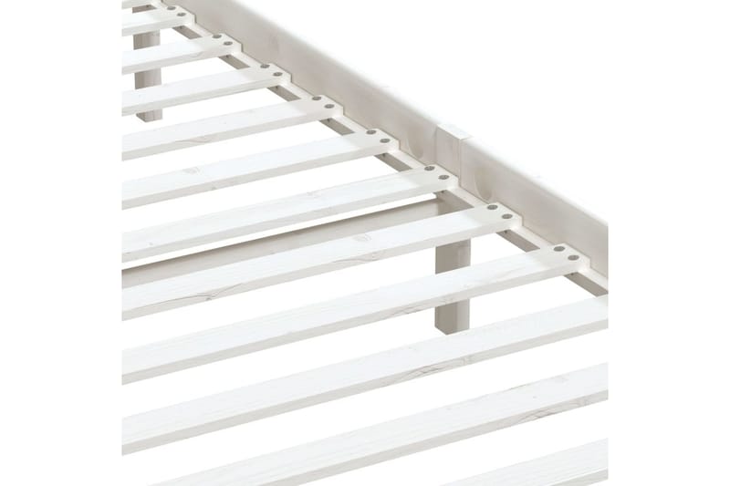 Sängram vit massivt furu 200x200 cm - Vit - Möbler - Säng - Sängram & sängstomme