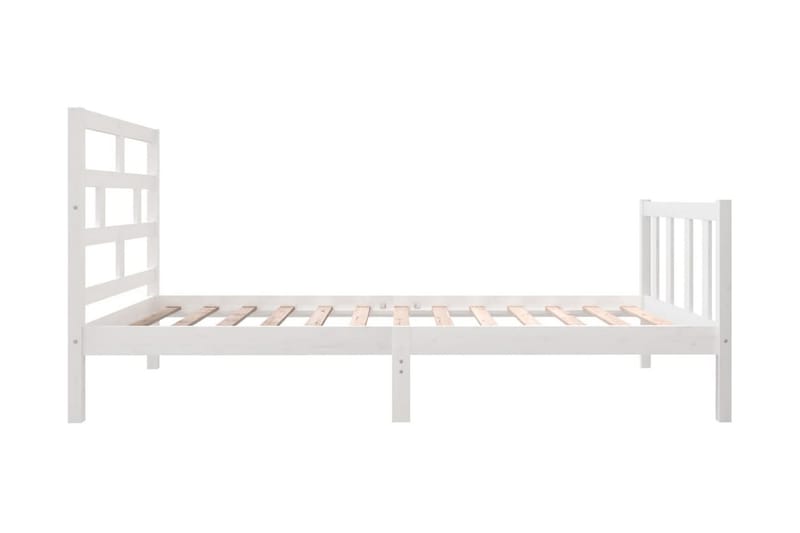 Sängram vit massivt furu 90x200 cm - Vit - Möbler - Säng - Sängram & sängstomme