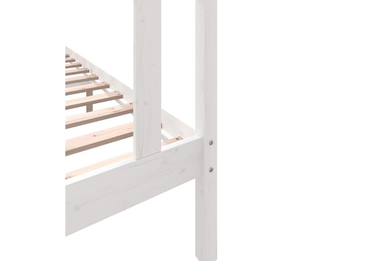 Sängram vit massivt furu 90x200 cm - Vit - Möbler - Säng - Sängram & sängstomme